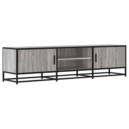 vidaXL TV Cabinet Grey Sonoma 160x35x41 cm Engineered Wood and Metal