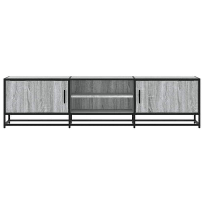 vidaXL TV Cabinet Grey Sonoma 160x35x41 cm Engineered Wood and Metal