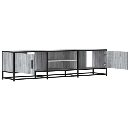 vidaXL TV Cabinet Grey Sonoma 160x35x41 cm Engineered Wood and Metal