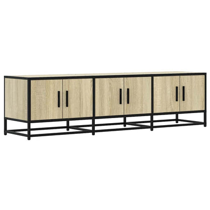 vidaXL TV Cabinet Sonoma Oak 150x35x41 cm Engineered Wood and Metal