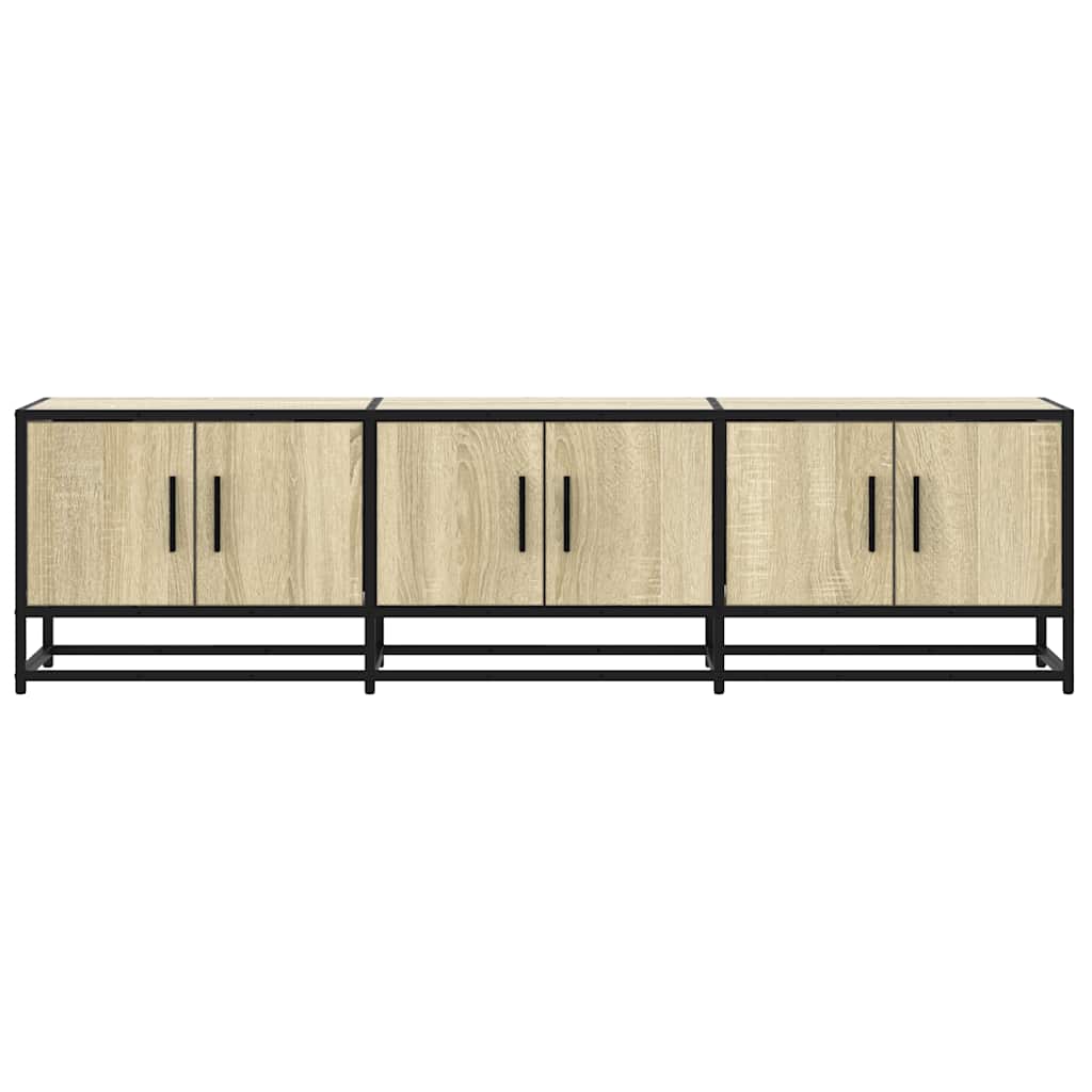 vidaXL TV Cabinet Sonoma Oak 150x35x41 cm Engineered Wood and Metal