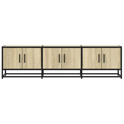 vidaXL TV Cabinet Sonoma Oak 150x35x41 cm Engineered Wood and Metal