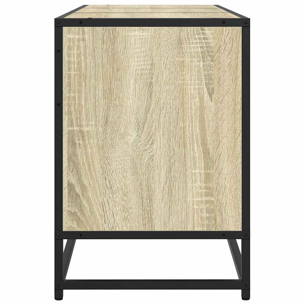 vidaXL TV Cabinet Sonoma Oak 150x35x41 cm Engineered Wood and Metal
