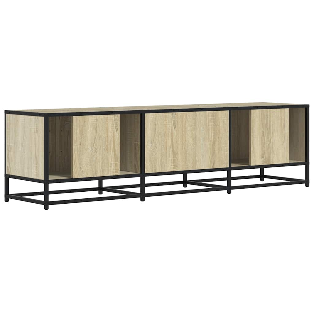 vidaXL TV Cabinet Sonoma Oak 150x35x41 cm Engineered Wood and Metal