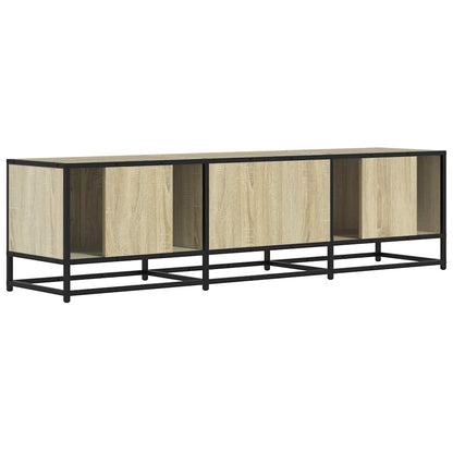 vidaXL TV Cabinet Sonoma Oak 150x35x41 cm Engineered Wood and Metal