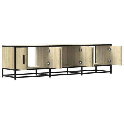 vidaXL TV Cabinet Sonoma Oak 150x35x41 cm Engineered Wood and Metal