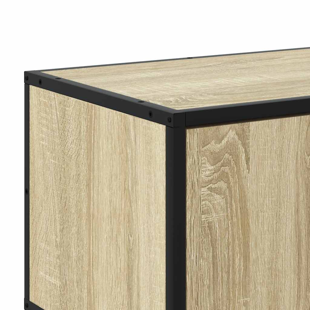 vidaXL TV Cabinet Sonoma Oak 150x35x41 cm Engineered Wood and Metal