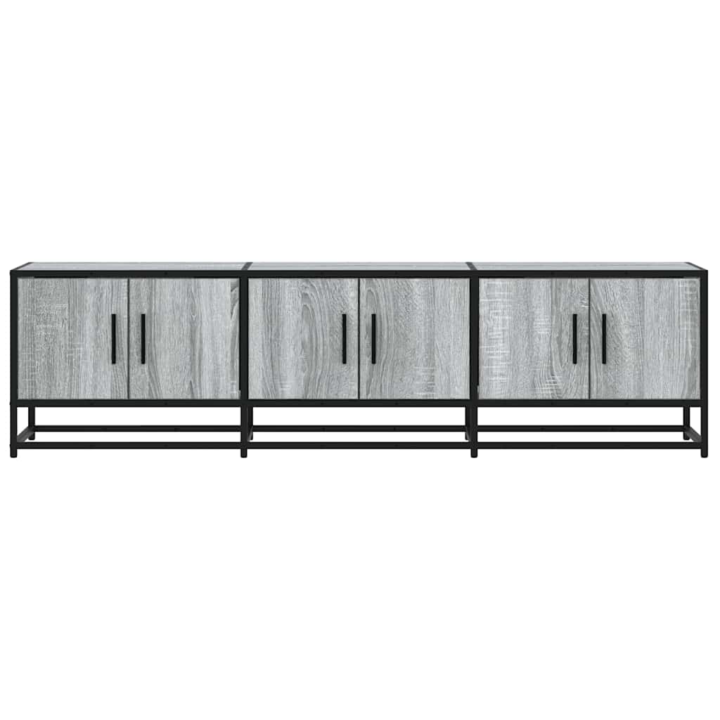 vidaXL TV Cabinet Grey Sonoma 150x35x41 cm Engineered Wood and Metal