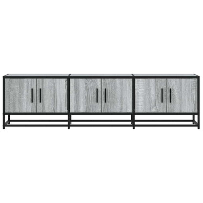 vidaXL TV Cabinet Grey Sonoma 150x35x41 cm Engineered Wood and Metal