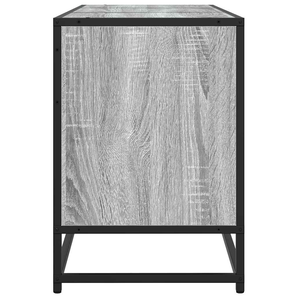 vidaXL TV Cabinet Grey Sonoma 150x35x41 cm Engineered Wood and Metal