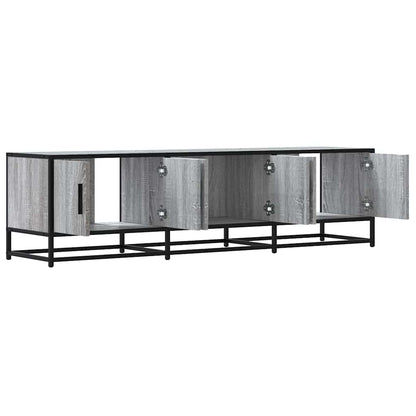 vidaXL TV Cabinet Grey Sonoma 150x35x41 cm Engineered Wood and Metal