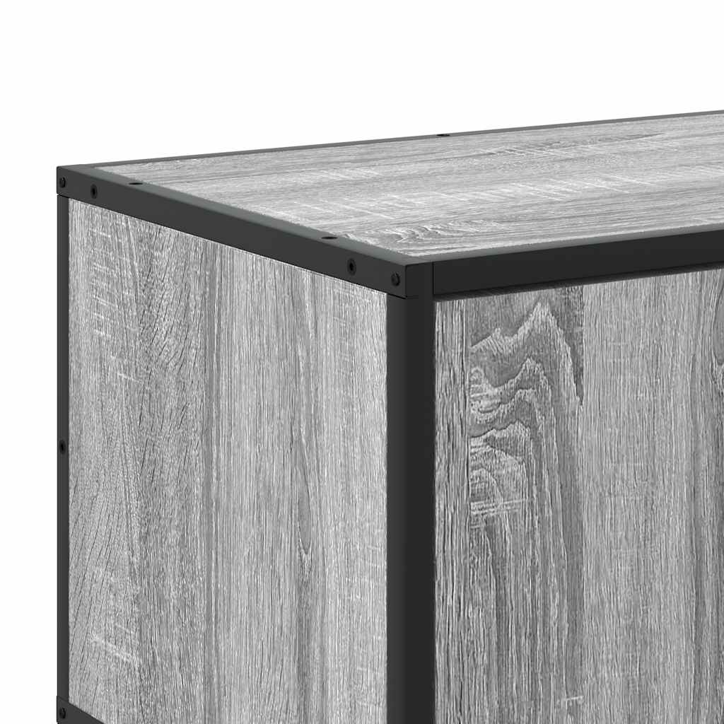 vidaXL TV Cabinet Grey Sonoma 150x35x41 cm Engineered Wood and Metal