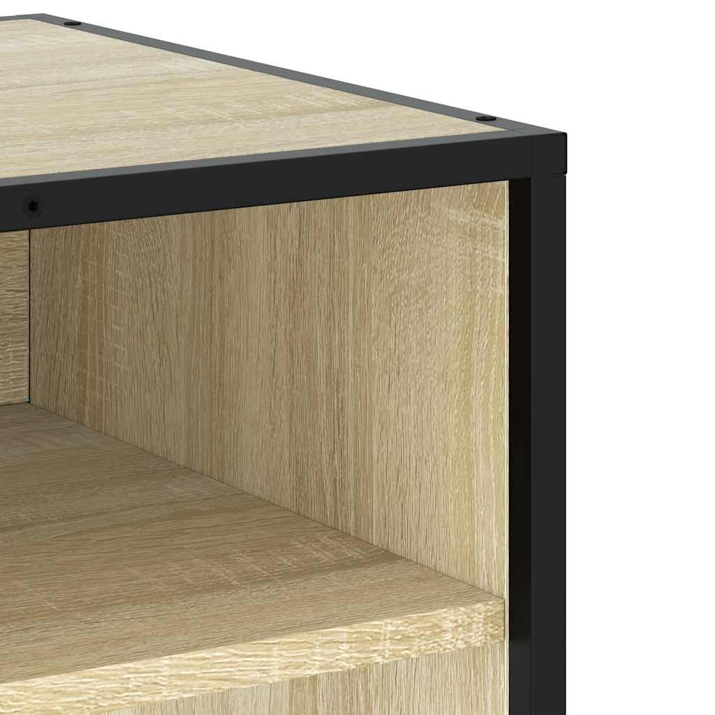 vidaXL TV Cabinet Sonoma Oak 61x40x46 cm Engineered Wood and Metal