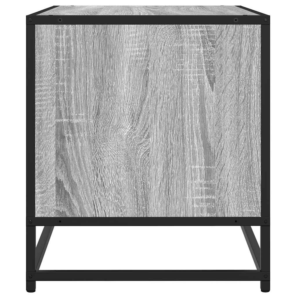 vidaXL TV Cabinet Grey Sonoma 61x40x46 cm Engineered Wood and Metal