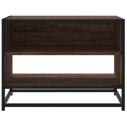 vidaXL TV Cabinet Brown Oak 61x40x46 cm Engineered Wood and Metal