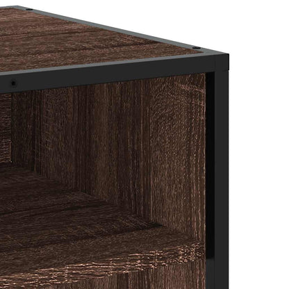 vidaXL TV Cabinet Brown Oak 61x40x46 cm Engineered Wood and Metal