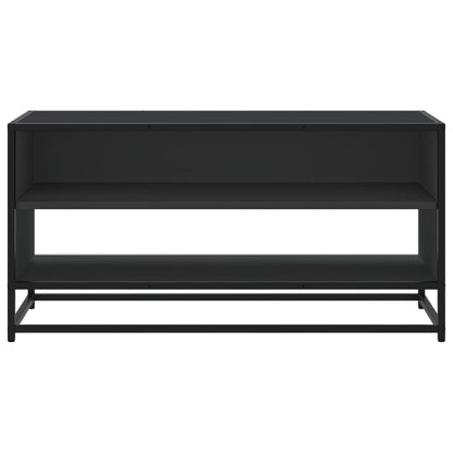 vidaXL TV Cabinet Black 91x40x46 cm Engineered Wood and Metal
