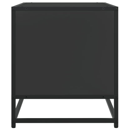 vidaXL TV Cabinet Black 91x40x46 cm Engineered Wood and Metal