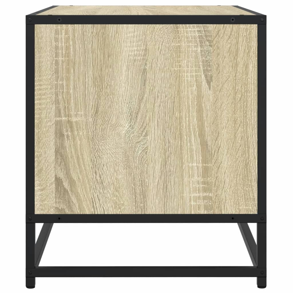 vidaXL TV Cabinet Sonoma Oak 91x40x46 cm Engineered Wood and Metal