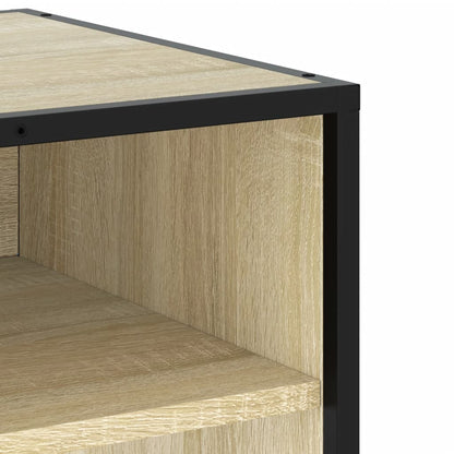 vidaXL TV Cabinet Sonoma Oak 91x40x46 cm Engineered Wood and Metal