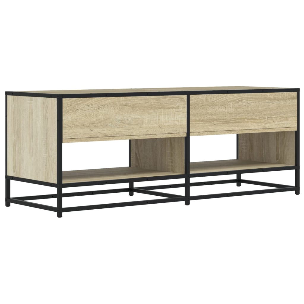 vidaXL TV Cabinet Sonoma Oak 120,5x40x46 cm Engineered Wood and Metal