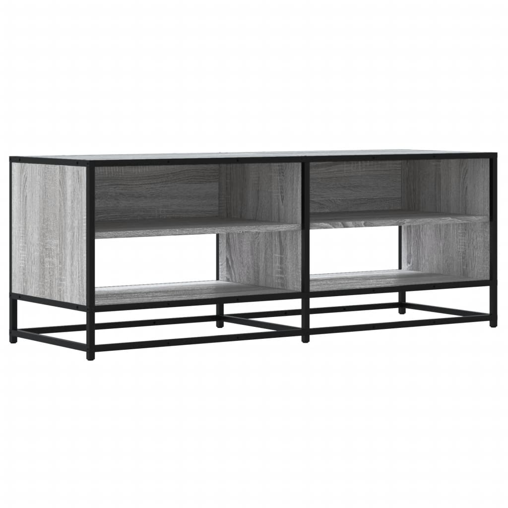 vidaXL TV Cabinet Grey Sonoma 120,5x40x46 cm Engineered Wood and Metal