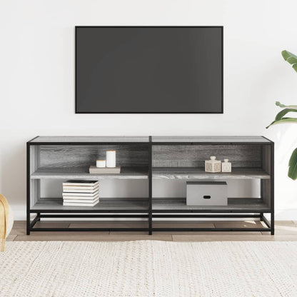 vidaXL TV Cabinet Grey Sonoma 120,5x40x46 cm Engineered Wood and Metal