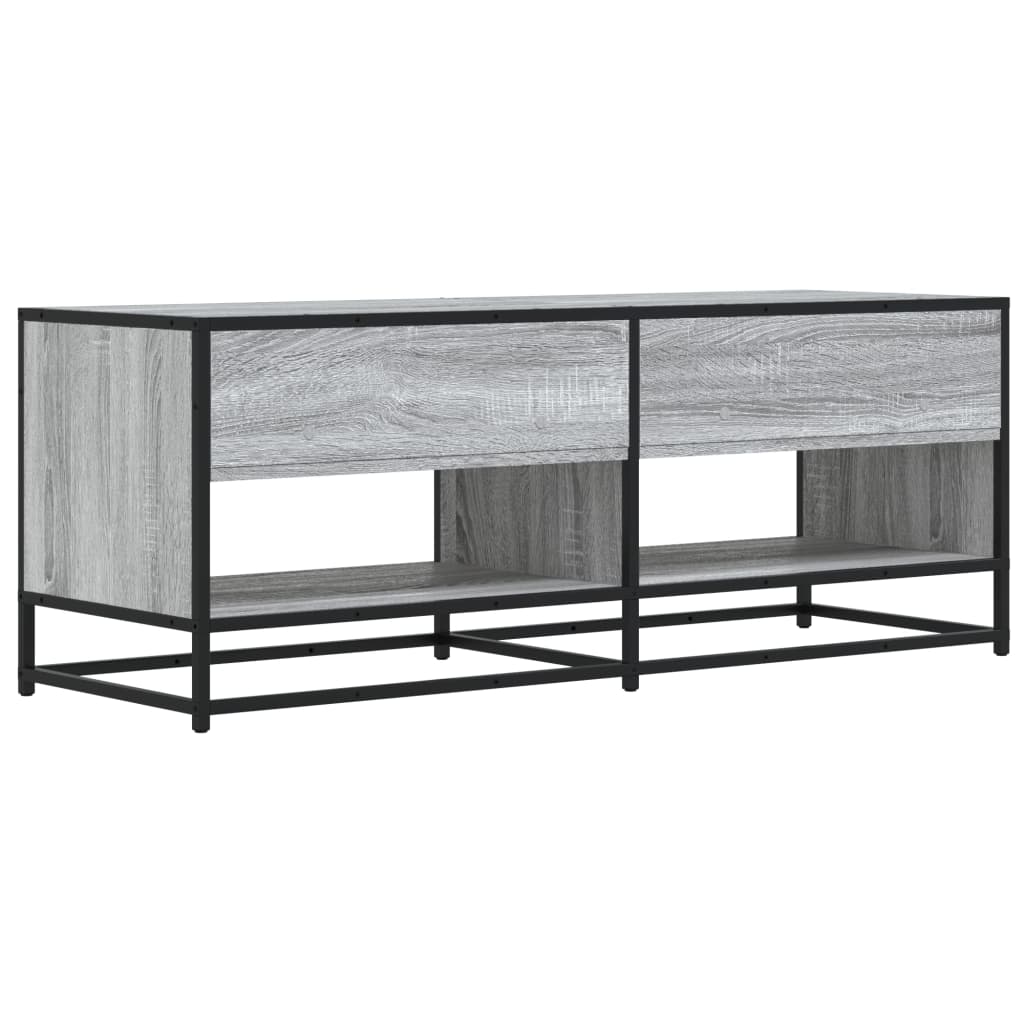 vidaXL TV Cabinet Grey Sonoma 120,5x40x46 cm Engineered Wood and Metal