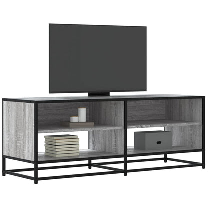 vidaXL TV Cabinet Grey Sonoma 120,5x40x46 cm Engineered Wood and Metal