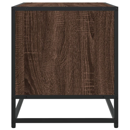 vidaXL TV Cabinet Brown Oak 120.5x40x46 cm Engineered Wood and Metal