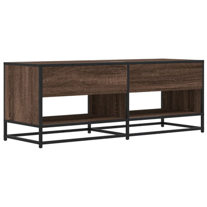 vidaXL TV Cabinet Brown Oak 120.5x40x46 cm Engineered Wood and Metal