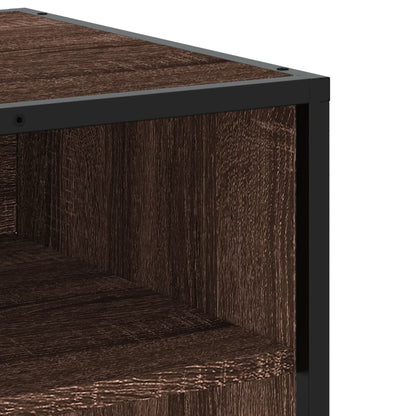 vidaXL TV Cabinet Brown Oak 120.5x40x46 cm Engineered Wood and Metal