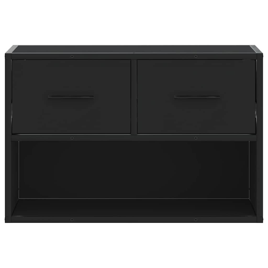 vidaXL TV Cabinet Black 60x31x39,5 cm Engineered Wood and Metal