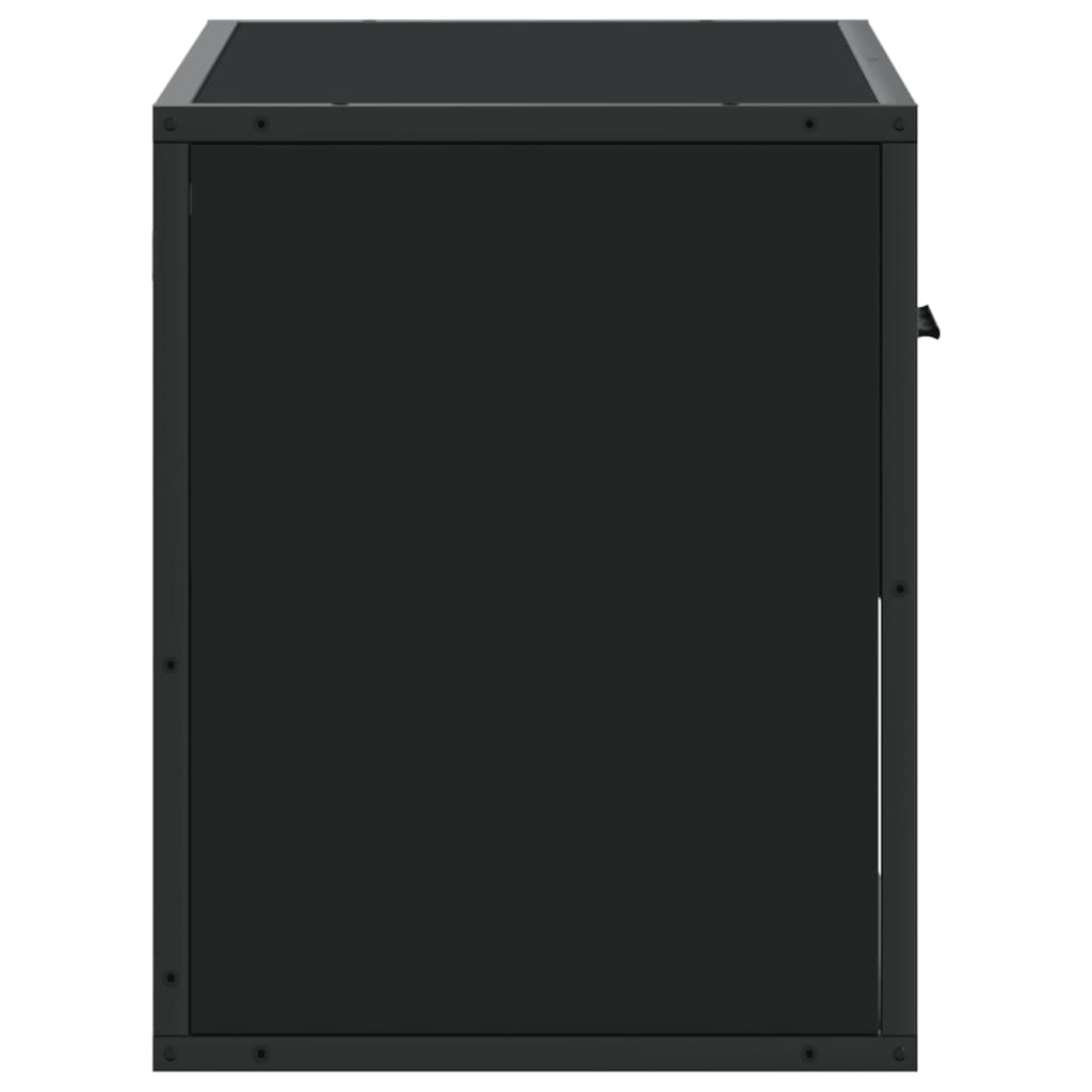 vidaXL TV Cabinet Black 60x31x39.5 cm Engineered Wood and Metal