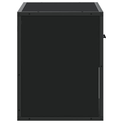 vidaXL TV Cabinet Black 60x31x39.5 cm Engineered Wood and Metal