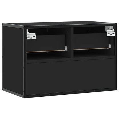 vidaXL TV Cabinet Black 60x31x39,5 cm Engineered Wood and Metal