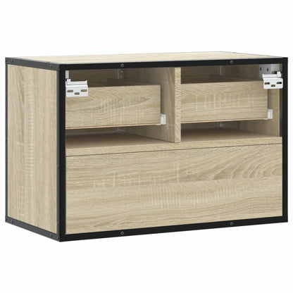 vidaXL TV Cabinet Sonoma Oak 60x31x39.5 cm Engineered Wood and Metal