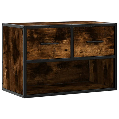 vidaXL TV Cabinet Smoked Oak 60x31x39.5 cm Wood and Metal