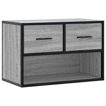 vidaXL TV Cabinet Grey Sonoma 60x31x39.5 cm Engineered Wood and Metal