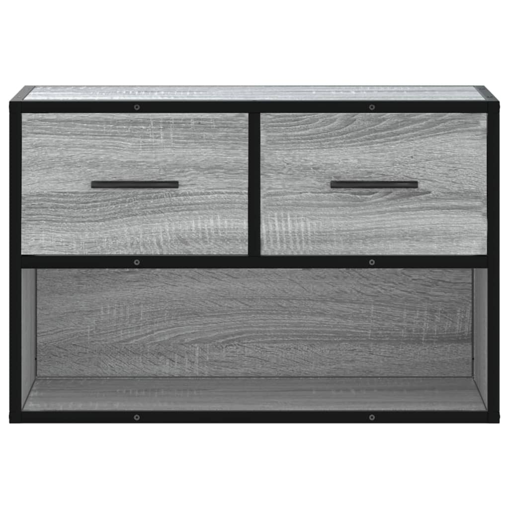 vidaXL TV Cabinet Grey Sonoma 60x31x39.5 cm Engineered Wood and Metal