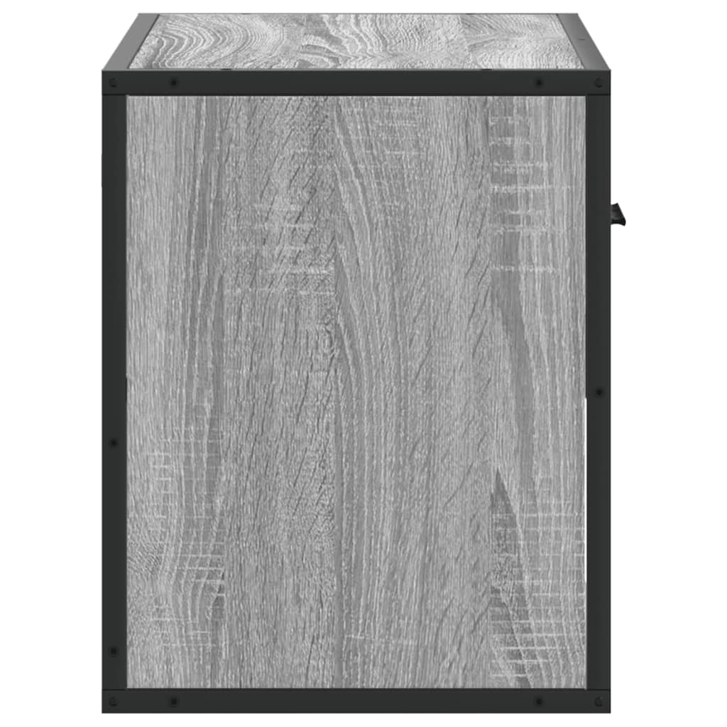 vidaXL TV Cabinet Grey Sonoma 60x31x39.5 cm Engineered Wood and Metal