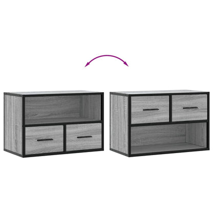 vidaXL TV Cabinet Grey Sonoma 60x31x39.5 cm Engineered Wood and Metal