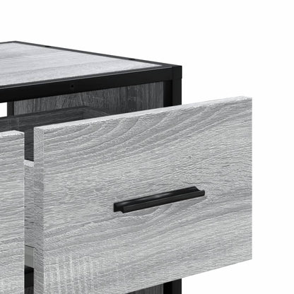 vidaXL TV Cabinet Grey Sonoma 60x31x39.5 cm Engineered Wood and Metal