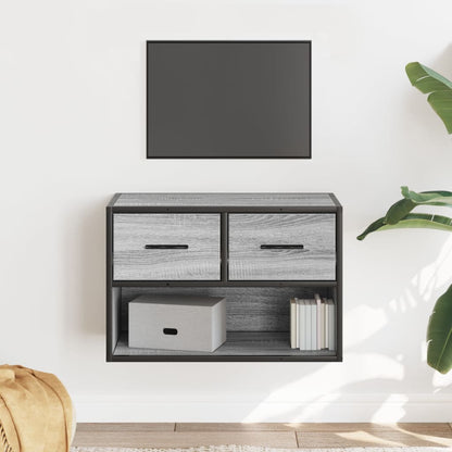 vidaXL TV Cabinet Grey Sonoma 60x31x39.5 cm Engineered Wood and Metal