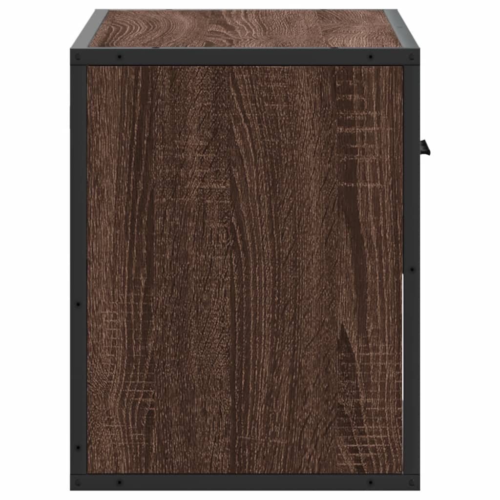vidaXL TV Cabinet Brown Oak 60x31x39,5 cm Engineered Wood and Metal