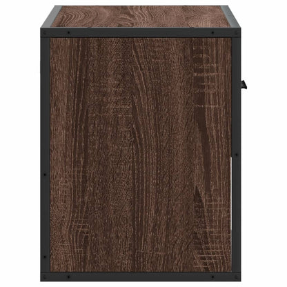 vidaXL TV Cabinet Brown Oak 60x31x39,5 cm Engineered Wood and Metal