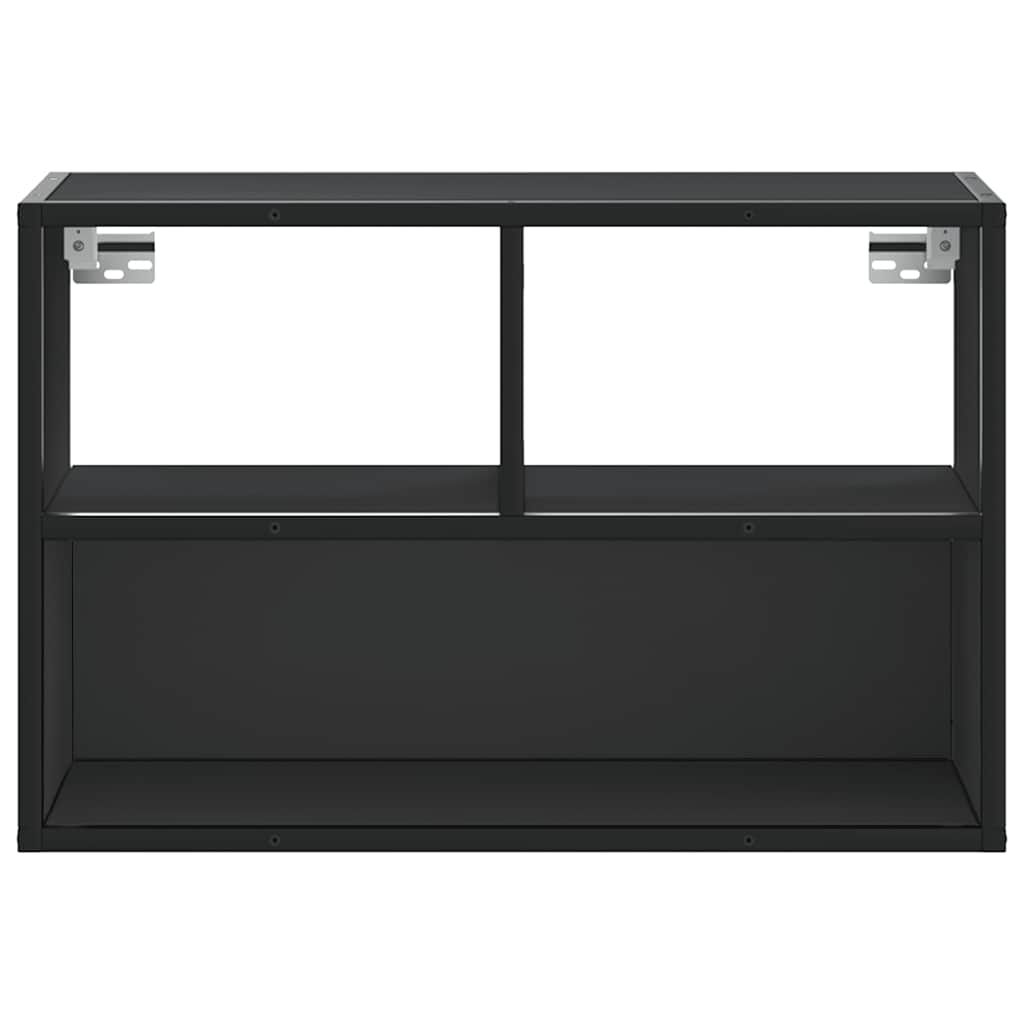 vidaXL TV Cabinet Black 60x31x39.5 cm Engineered Wood and Metal
