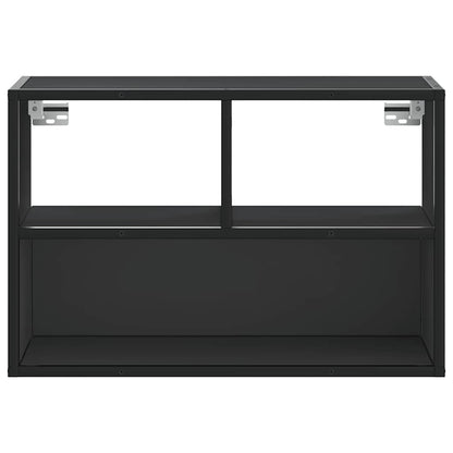 vidaXL TV Cabinet Black 60x31x39.5 cm Engineered Wood and Metal