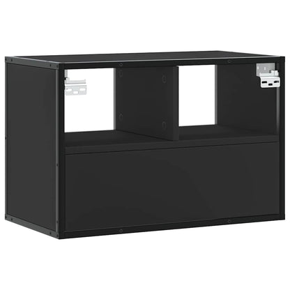 vidaXL TV Cabinet Black 60x31x39.5 cm Engineered Wood and Metal