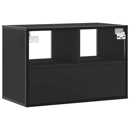 vidaXL TV Cabinet Black 60x31x39,5 cm Engineered Wood and Metal